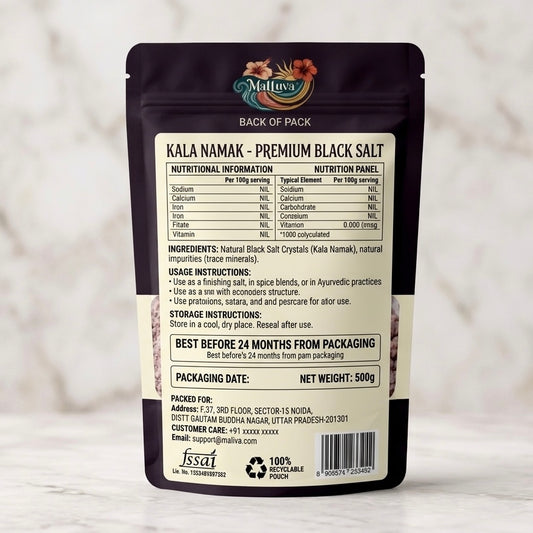 Kala Namak: Premium Himalayan Black Salt (Fine Ground & Crystal Mix)