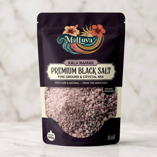 Kala Namak: Premium Himalayan Black Salt (Fine Ground & Crystal Mix)